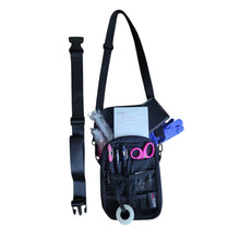 Load image into Gallery viewer, Nursingtools Joey Nurse Fanny Pack Multi Compartment Waist Organizer Tool Bag for Students, Practitioners & Medical Professionals (Black)