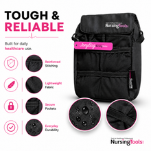 Load image into Gallery viewer, Nursingtools Joey Nurse Fanny Pack Multi Compartment Waist Organizer Tool Bag for Students, Practitioners & Medical Professionals (Black)