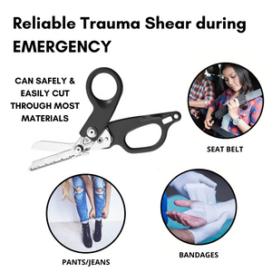 Nursingtools Foldable Rescue Trauma Shears Stainless Steel Multipurpose Emergency Response Scissors