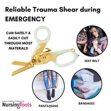 Load image into Gallery viewer, Nursingtools Foldable Multi-tool Emergency Response Scissors (Glow in the dark)