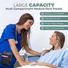 Load image into Gallery viewer, Nursingtools Joey Nurse Fanny Pack Multi Compartment Waist Organizer Tool Bag for Students, Practitioners & Medical Professionals (Black)