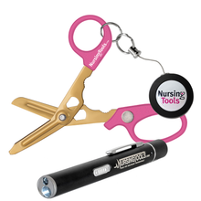 Load image into Gallery viewer, Hummingbird 4 in 1 Medical Scissors with Nurse Badge Reel &amp; Penlight

