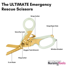 Load image into Gallery viewer, Nursingtools Foldable Multi-tool Emergency Response Scissors (Glow in the dark)
