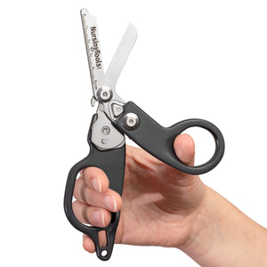Nursingtools Foldable Rescue Trauma Shears Stainless Steel Multipurpose Emergency Response Scissors