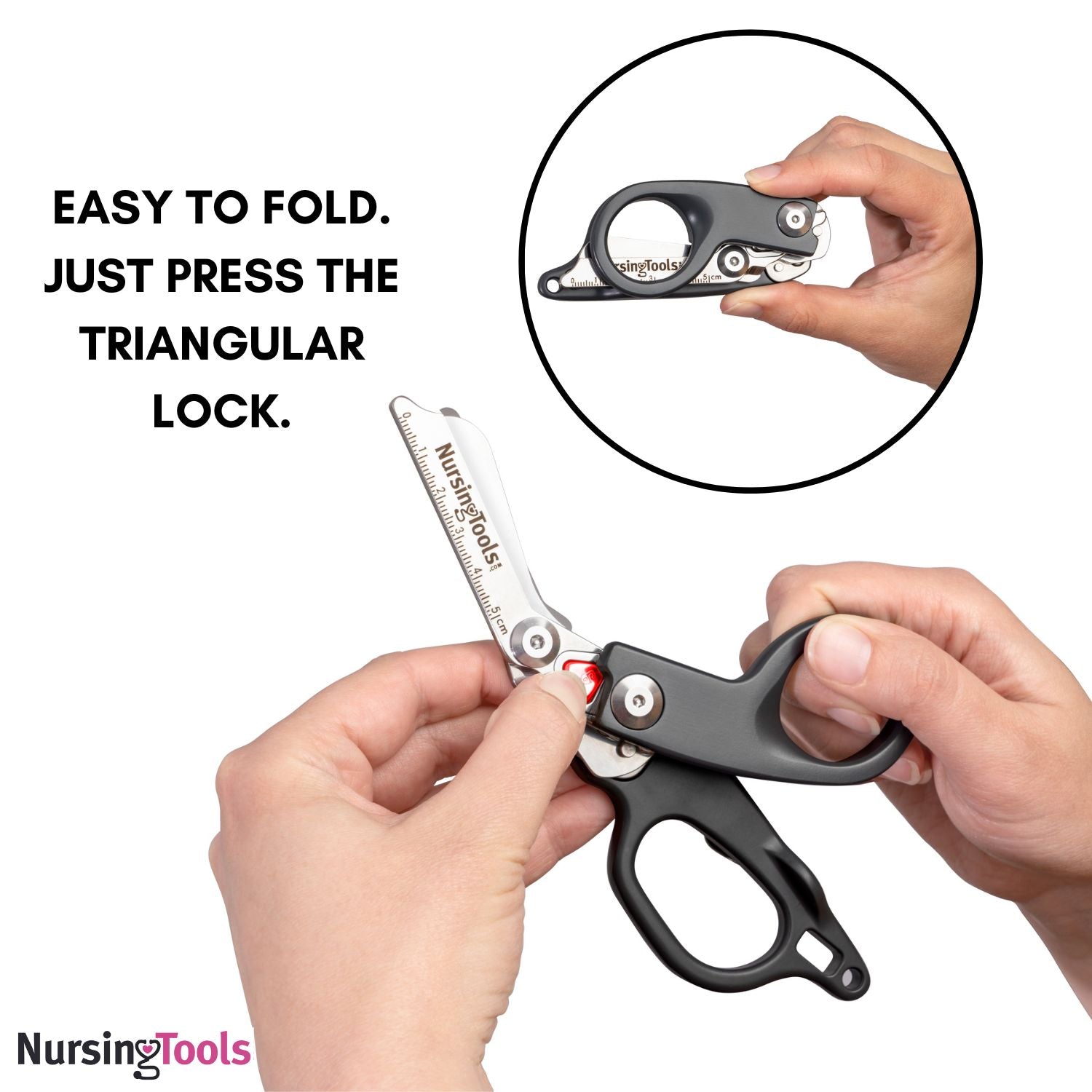 Nursingtools Foldable Rescue Trauma Shears Stainless Steel Multipurpos