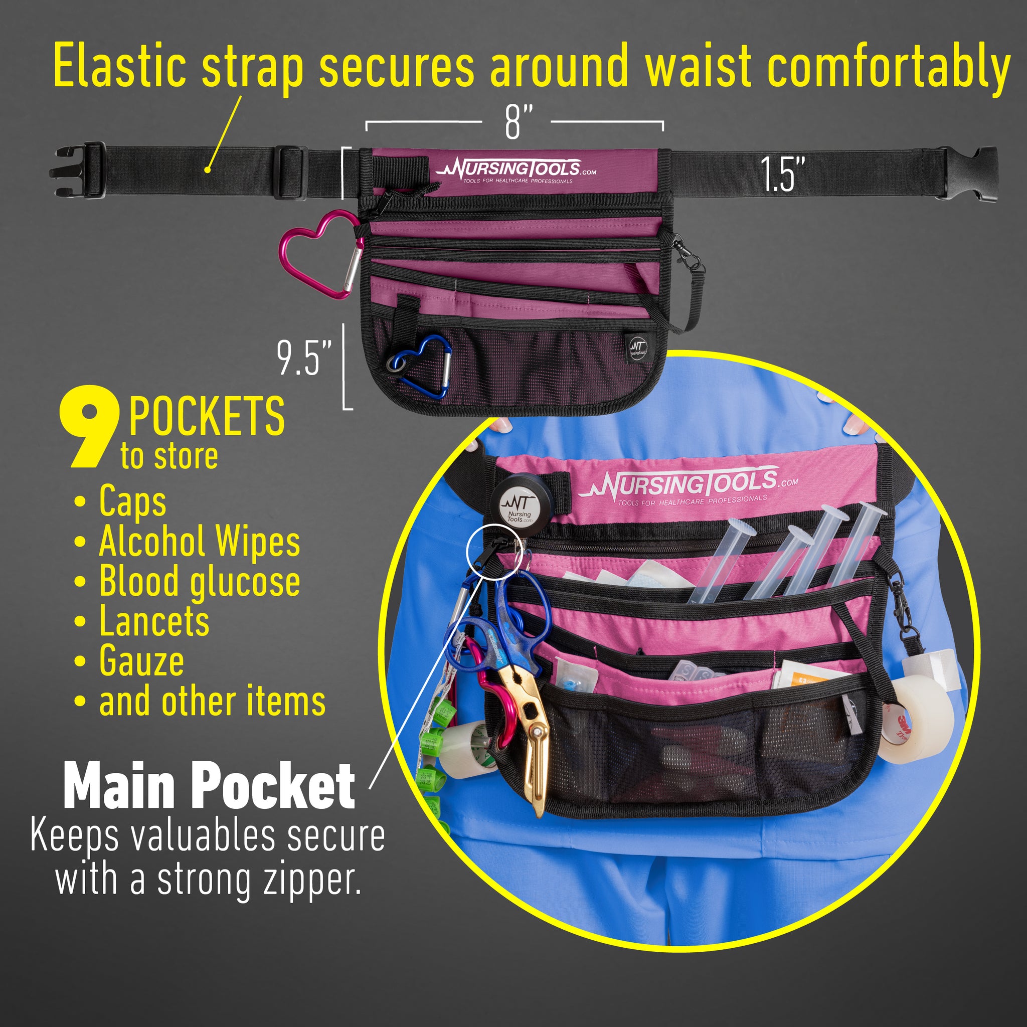 Kangapak Nurse Fanny Pack Multi Compartment Waist Organizer Tool Bag –  Nursingtools