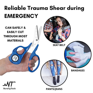 Night Owl Medical Scissors -  Multi-tool 5-in-1 Compact Trauma Shears for Medical Professionals with Rechargeable USB Light