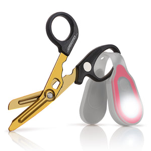 Hummingbird 4 in 1 Medical Scissors - Trauma Shears with Clip-on LED Flashlight