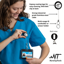 Load image into Gallery viewer, Hummingbird 4 in 1 Medical Scissors with Nurse Badge Reel &amp; Penlight

